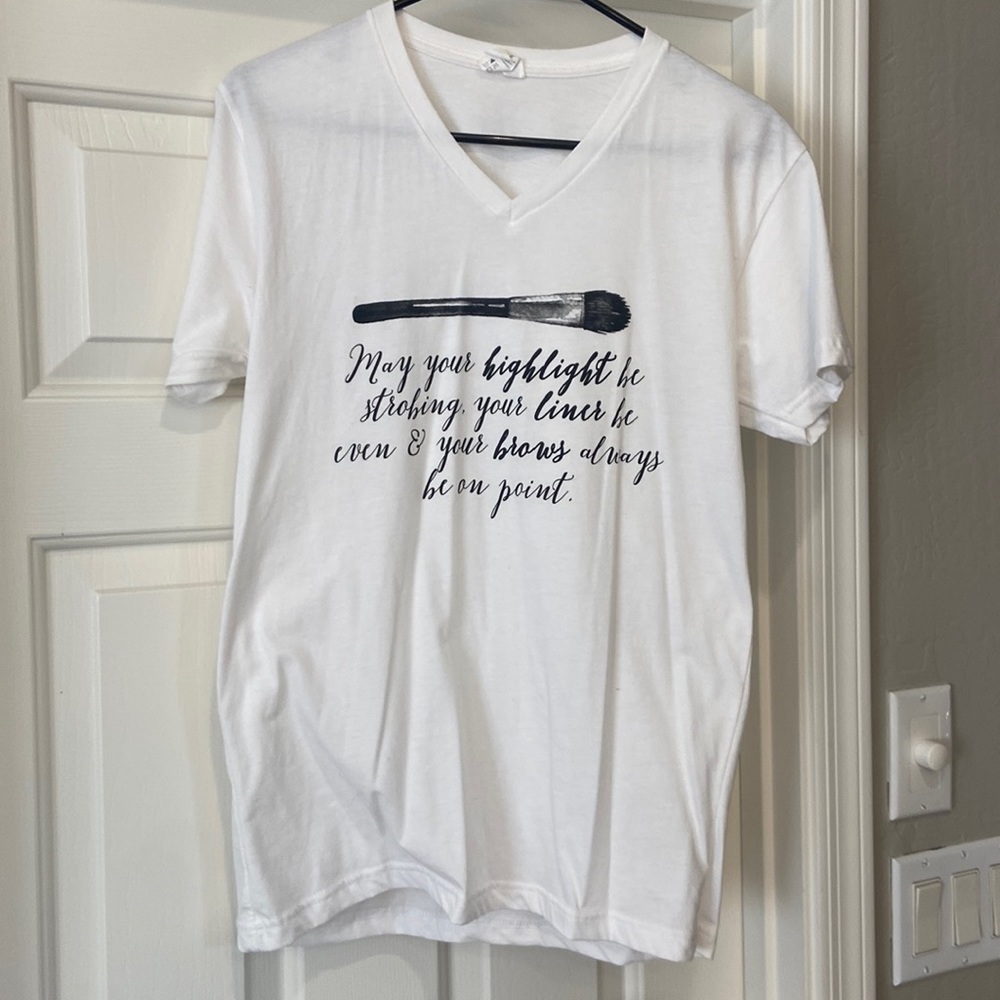 Next level Tshirt with makeup theme! New without tags